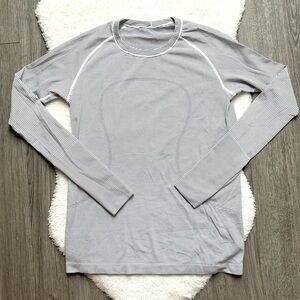 Lululemon Striped Long Sleeve Swiftly Tech Athletic Top